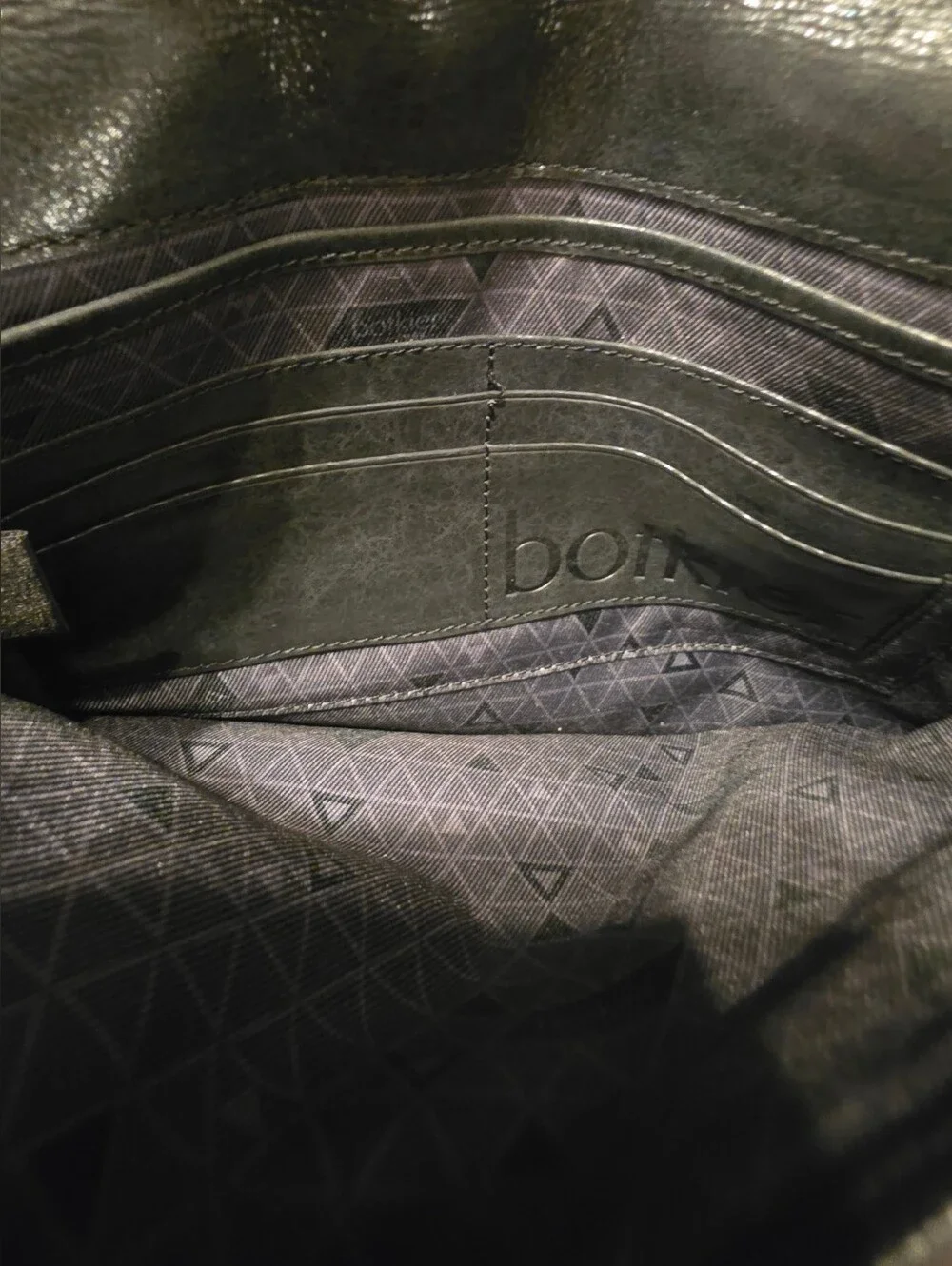Botkier New York Black Leather Envelope Wristlet Clutch Wallet Black